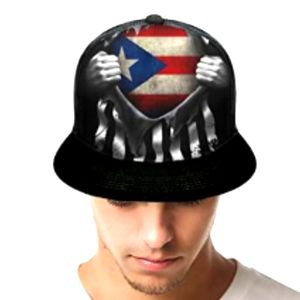 Funky Basball Cap With Puerto Rico Flag Pull Apart!